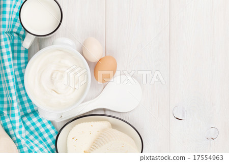Sour cream, milk and cheese Sour cream, milk and cheese 17554963