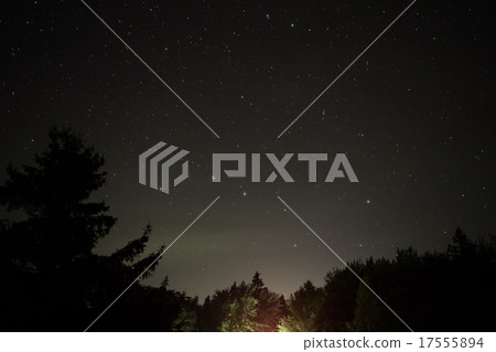 Starry night and campfire Starry night and campfire 17555894