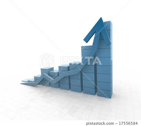 Blue bar chart 17556584