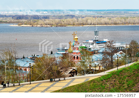 View Stroganov church in Nizhny Novgorod 17556957