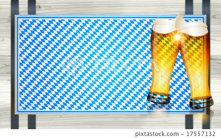 Oktoberfest background(Bavarian flag and Beer) Oktoberfest background(Bavarian flag and Beer) 17557132