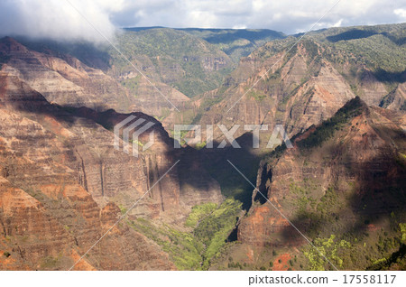 Waimea Canyon Aerial Photography, Kauai Island, Hawaii - 9 17558117
