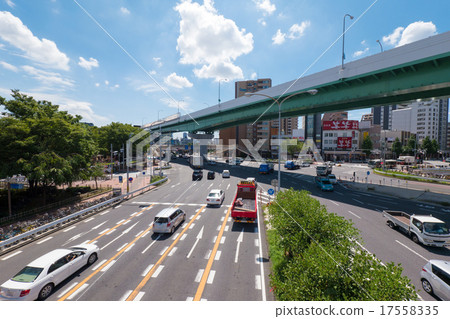 Nagoya city urban landscape Tsurumai park front crossing 17558335