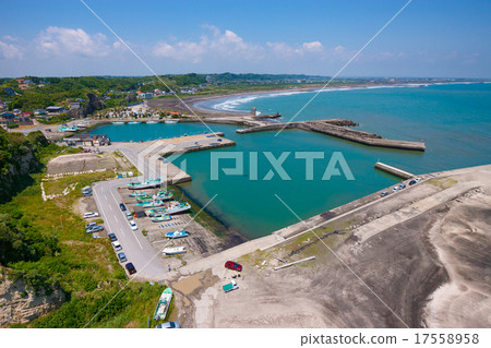Olympic surfing venue Aerial view of Fisagasaki coast 17558958