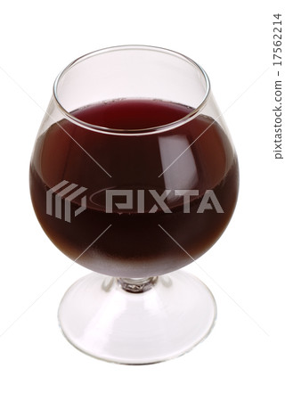 Closeup red wine glass isolated 17562214