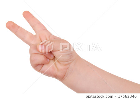 Children's hand on white background Children's hand on white background 17562346