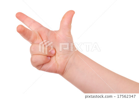 Children's hand on white background Children's hand on white background 17562347
