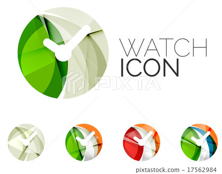 Set of abstract watch icon, business logotype Set of abstract watch icon, business logotype 17562984