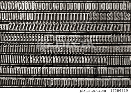A mix of vintage letterpress characters A mix of vintage letterpress characters 17564519
