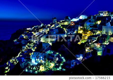 Night view of Oia in Santorini 3 Night view of Oia in Santorini 3 17566215
