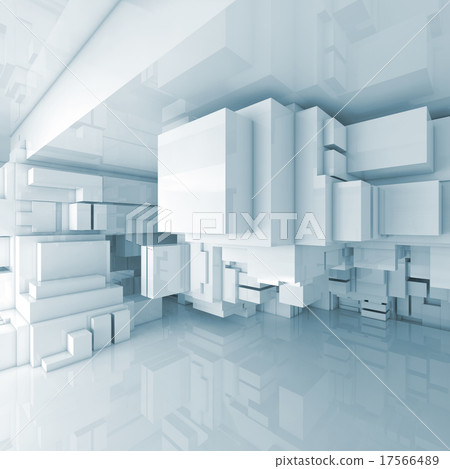 Abstract square 3d room interior background Abstract square 3d room interior background 17566489