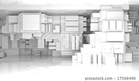 3d abstract white empty high-tech interior 3d abstract white empty high-tech interior 17566490