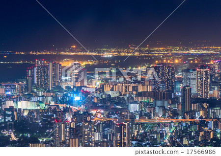 東京·高層公寓夜景 17566986