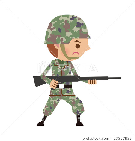Self-defense officer and soldier holding a gun Self-defense officer and soldier holding a gun 17567953
