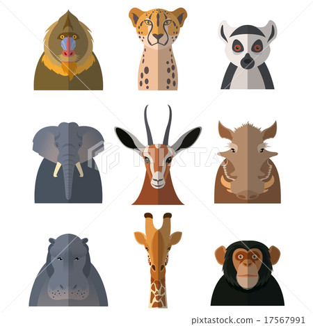 Icons of african animals3 17567991