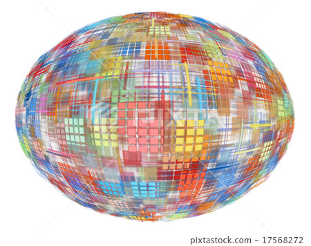 Abstract multicolored globe on white background. Abstract multicolored globe on white background. 17568272
