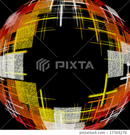 Multicolored globe shape on black with empty space Multicolored globe shape on black with empty space 17568276