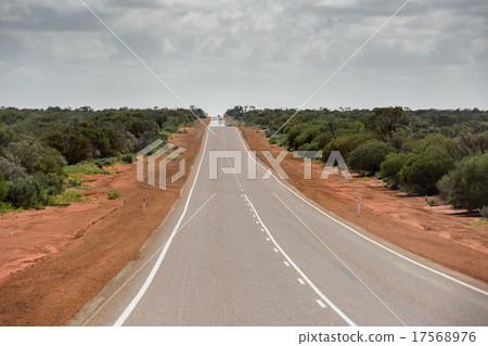 West Australia Desert endless road West Australia Desert endless road 17568976