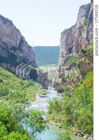Panoramic of Lumbier gorge Panoramic of Lumbier gorge 17569316