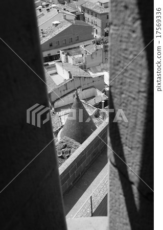 Through an arrouw slit in Olite Through an arrouw slit in Olite 17569336