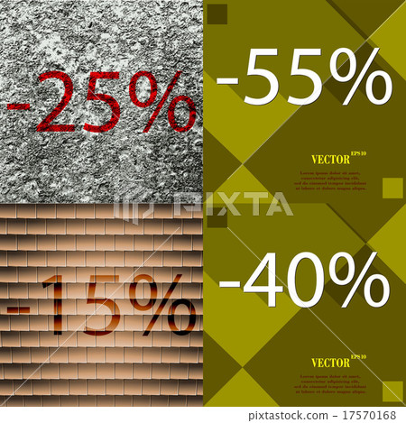 Set of abstract backgrounds and interest discount Set of abstract backgrounds and interest discount 17570168