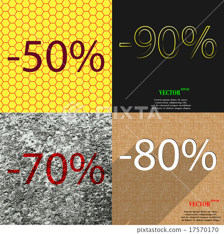 Set of abstract backgrounds and interest discount Set of abstract backgrounds and interest discount 17570170