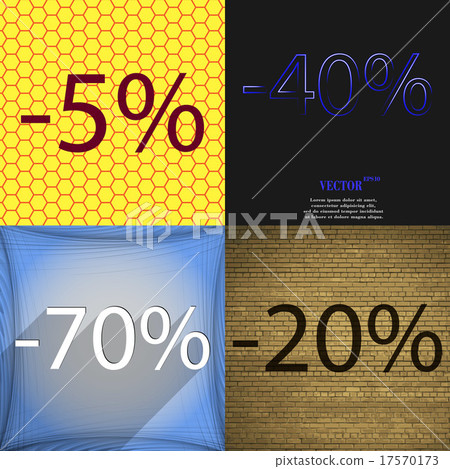 Set of abstract backgrounds and interest discount Set of abstract backgrounds and interest discount 17570173