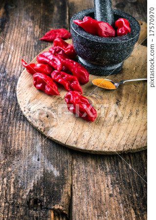 very strongly hot pepper Bhut Jolokia 17570970