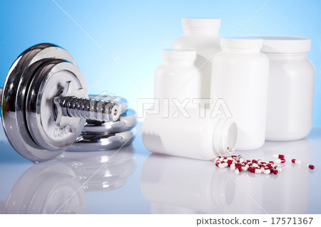 Dumbbell, bright colorful tone concept 17571367