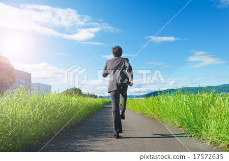 Running businessman Running businessman 17572635