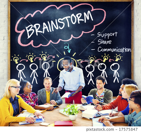 Brainstorming Thinking Support Share Communication Concept 17575847
