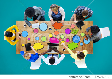 Multiethnic Group of People in Meeting Concept Multiethnic Group of People in Meeting Concept 17576009