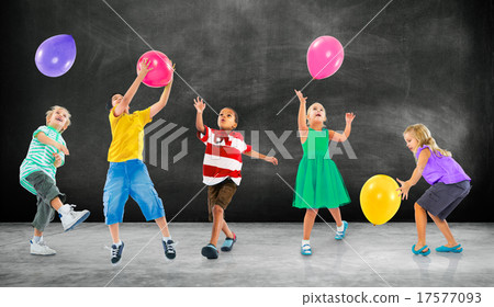 Multiethnic Children Balloon Happiness Friendship Concept 17577093