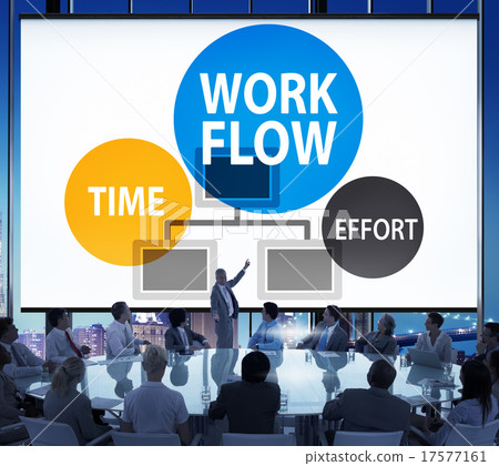 Workflow Effort Implement Efficiency Business Concept Workflow Effort Implement Efficiency Business Concept 17577161
