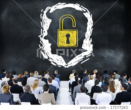 Brainstorming Unlock Human Resource Thinking Concept 17577263
