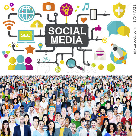 Social Media Social Networking Technology Connection Concept 17577321