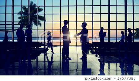 Business Handshake Corporate Partnership Agreement Beach Concept 17577385