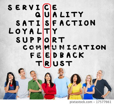 Customer Service Quality Satisfaction Crossword Puzzle Concept 17577661