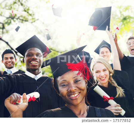 Diversity Students Graduation Success Celebration Concept Diversity Students Graduation Success Celebration Concept 17577852