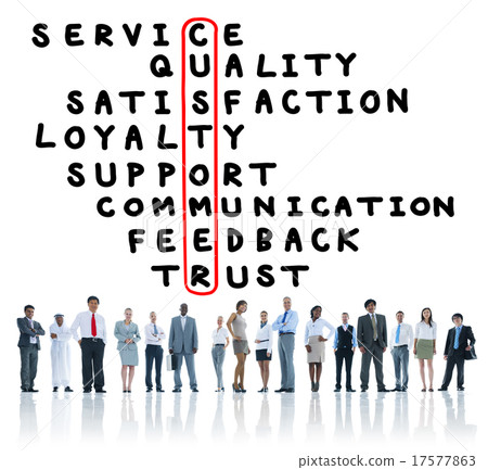 Customer Service Quality Satisfaction Crossword Puzzle Concept 17577863