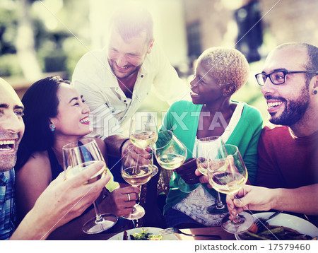 Diverse People Friends Hanging Out Drinking Concept Diverse People Friends Hanging Out Drinking Concept 17579460