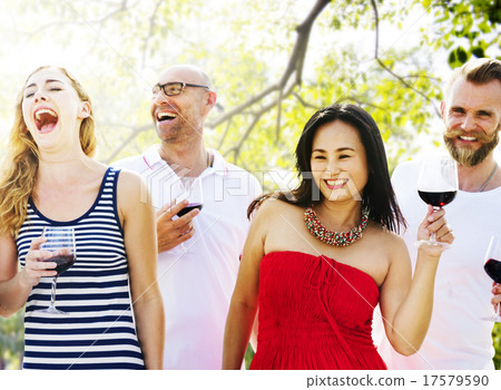 Diverse People Friends Hanging Out Drinking Concept 17579590