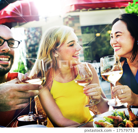 Cheerful Party Friends Friendship Cafe Hanging Out Concept Cheerful Party Friends Friendship Cafe Hanging Out Concept 17579753