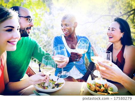 Diversity Friendship Dining Hanging out Luncheon Concept Diversity Friendship Dining Hanging out Luncheon Concept 17580279