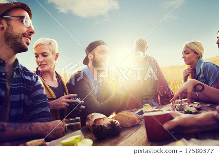 Diverse People Friends Hanging Out Happiness Concept 17580377