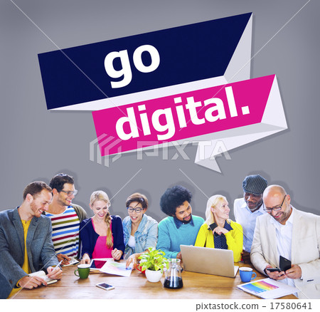 Go Digital Modern Latest Technology Upgrade Concept 17580641