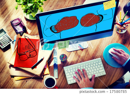 Boxer Power Strength Competition Sport Concept 17580785