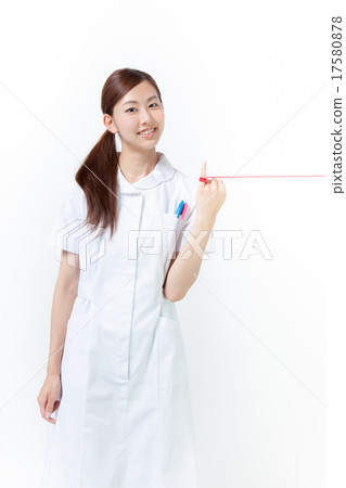 A nurse who tied a red thread to a little finger A nurse who tied a red thread to a little finger 17580878