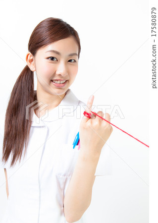 A nurse who tied a red thread to a little finger 17580879