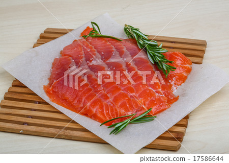 Sliced salmon 17586644